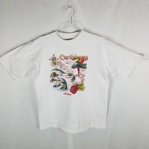 King Cotton shirt CARIBBEAN graphic tee ladies‎ Sm